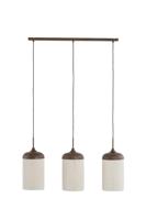 Light & Living Hanglamp 3-lichtsDania donkere hout print - 2980452