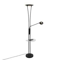 QAZQA Vloerlamp zwart met leesarm incl. LED en USB-poort - Sevilla - thumbnail