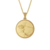 Ketting ronde hanger met foto - goud