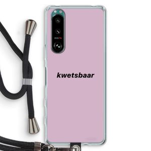kwetsbaar: Sony Xperia 5 III Transparant Hoesje met koord