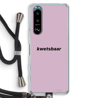 kwetsbaar: Sony Xperia 5 III Transparant Hoesje met koord