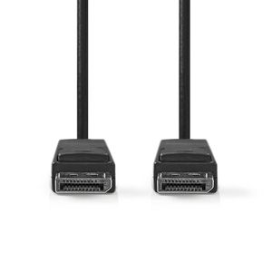 Nedis DisplayPort-Kabel | DisplayPort Male | DisplayPort Male | 4K@60Hz | Vernikkeld | 3.00 m | Rond | PVC | Zwart | Label - CCGL37010BK30