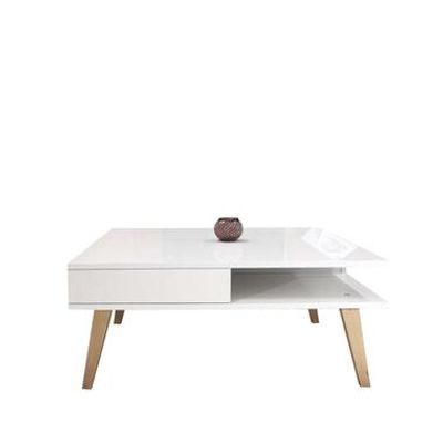 Symbiosis salontafel Dokka - wit - 36x89x89 cm