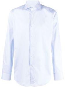 Canali chemise en coton à manches longues - Bleu