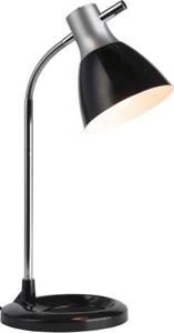Brilliant Strakke bureaulamp Jan zwart met chroom 92762/06