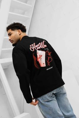 Jorcustom HeartAlwaysWins Longsleeve T-Shirt Heren Zwart - Maat M - Kleur: Zwart | Soccerfanshop