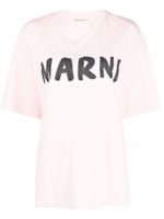 Marni t-shirt en coton à logo imprimé - Rose