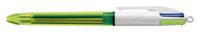 Balpen bic 4kleuren m fluor geel | 12 stuks