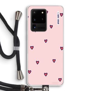 Hartjes: Samsung Galaxy S20 Ultra Transparant Hoesje met koord