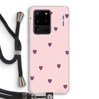 Hartjes: Samsung Galaxy S20 Ultra Transparant Hoesje met koord