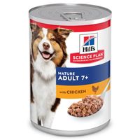 Hill's Science Plan Hond Mature Adult Natvoer kip 12 x 370g blik Hill's Science Plan Hond Mature Adult Natvoer kip 12 x 370g blik