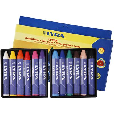 Lyra Waskrijt, l: 9 cm, dikte 15 mm, 12 stuk/ 1 doos