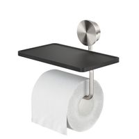 Toiletrolhouder met planchet Geesa Opal RVS geborsteld - thumbnail