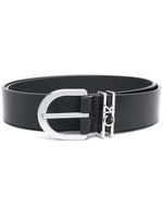 Calvin Klein ceinture en cuir à logo - Noir