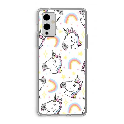 Rainbow Unicorn: OnePlus 9 Transparant Hoesje