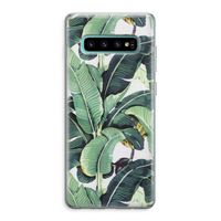 Bananenbladeren: Samsung Galaxy S10 Plus Transparant Hoesje