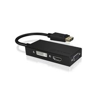 ICY BOX DisplayPort Adapter [1x DisplayPort stekker - 1x DVI, VGA-bus, HDMI-bus] IB-AC1031