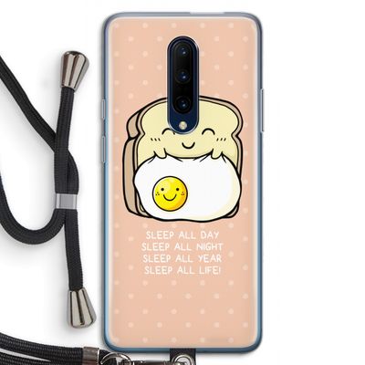 Sleep All Day: OnePlus 7 Pro Transparant Hoesje met koord