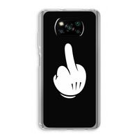 Middle finger black: Xiaomi Poco X3 Pro Transparant Hoesje