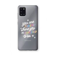 Right Place: Samsung Galaxy A31 Transparant Hoesje