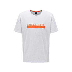 Hugo Boss t-shirt - logo grijs/oranje