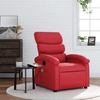Massagestoel verstelbaar kunstleer rood Massagestoel verstelbaar kunstleer rood