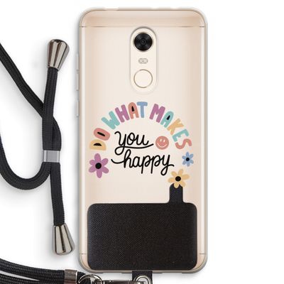 Happy days: Xiaomi Redmi 5 Transparant Hoesje met koord