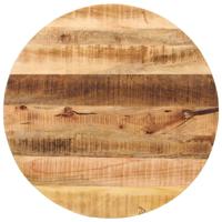 Tafelblad rond 80x1,5 cm massief ruw mangohout - thumbnail