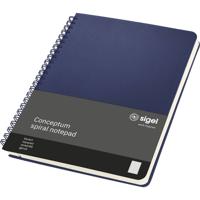 Sigel Spiraalblok Conceptum Hardcover CO826 Donkerblauw DIN A5 Geruit Aantal paginas: 80