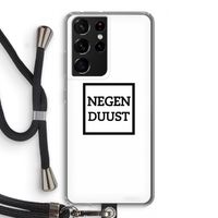 Negenduust vierkant: Samsung Galaxy S21 Ultra Transparant Hoesje met koord