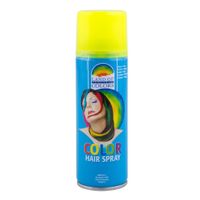 Carnaval verkleed haar verf/spray fluor geel 111 ml   -