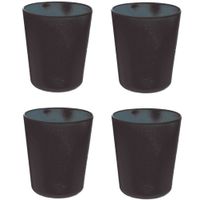 12x stuks onbreekbare kunststof/melamine bekers - grijs - 450 ml