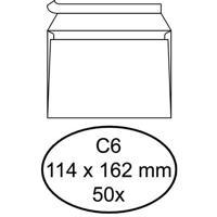 50 Witte zelfklevende enveloppen C6 114 x 162 mm
