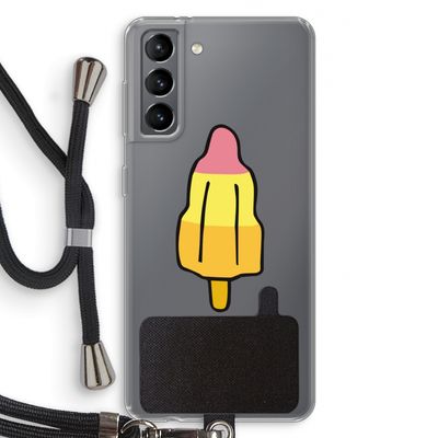 Raketijsje: Samsung Galaxy S21 Transparant Hoesje met koord