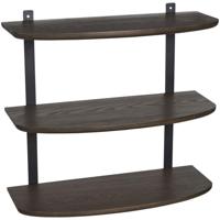 Leen Bakker - Wandrek Daan - Donker Essen - 60x60x24 Cm - Hout - Bruin