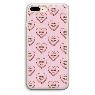 Chicks before dicks: iPhone 7 Plus Transparant Hoesje