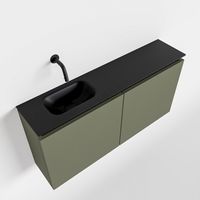 Toiletmeubel Mondiaz Ture | 100 cm | Meubelkleur Army | Eden wastafel Urban Links | Zonder kraangat Toiletmeubel Mondiaz Ture | 100 cm | Meubelkleur Army | Eden wastafel Urban Links | Zonder kraangat