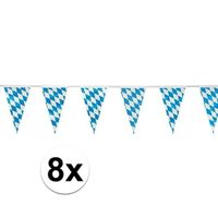 8x Oktoberfest vlaggenlijnen 10 meter   -