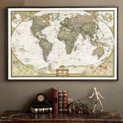 Antieke poster Wall Chart retro matte Kraft papier wereldkaart grootte: 80X120cm