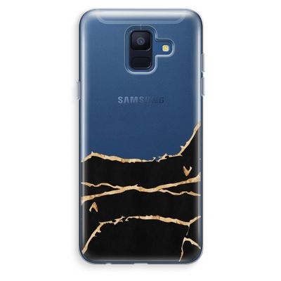 Gouden marmer: Samsung Galaxy A6 (2018) Transparant Hoesje