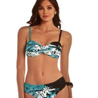 Bad & Beach Roidal BANDEAU BIKINI PAOLA blauw, zwart, wit