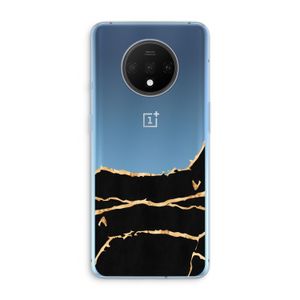 Gouden marmer: OnePlus 7T Transparant Hoesje