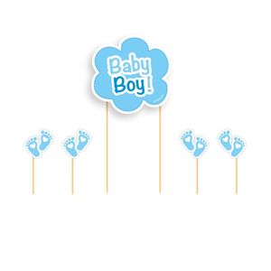 Taart topper Baby Boy blauw