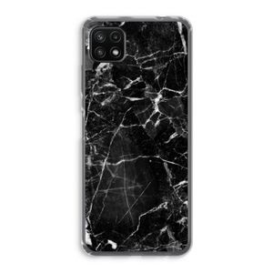 Zwart Marmer 2: Samsung Galaxy A22 5G Transparant Hoesje