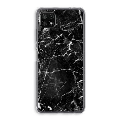 Zwart Marmer 2: Samsung Galaxy A22 5G Transparant Hoesje