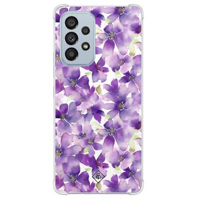 Samsung Galaxy A53 shockproof hoesje - Floral violet