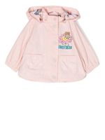 Moschino Kids imperméable à logo imprimé - Rose