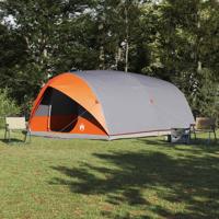 VidaXL Tunnel tent met dak grijs en oranje 500 x 348 x 200 cm taft