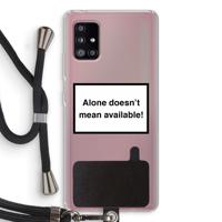 Alone: Samsung Galaxy A51 5G Transparant Hoesje met koord - thumbnail