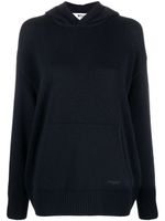 MSGM hoodie en cachemire mélangé à logo brodé - Bleu